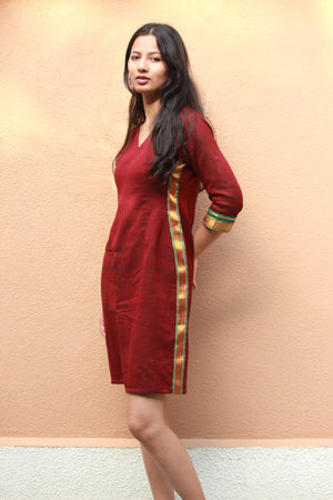 Sangria Saree Pencil Dress