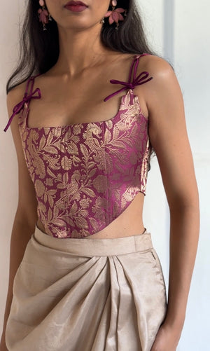 Mauve Brocade Corset