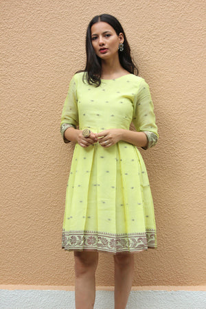 Limon Pleated Saree Dress