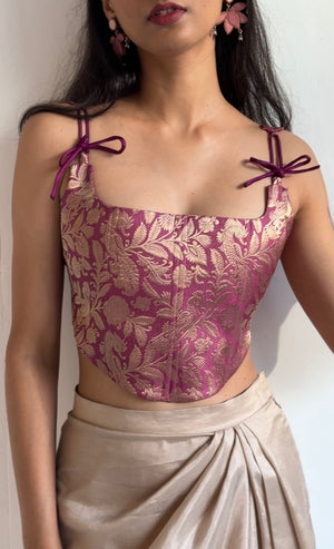 Mauve Brocade Corset