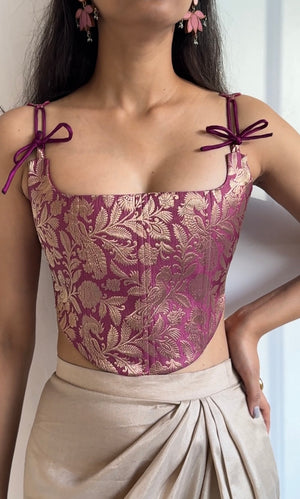 Mauve Brocade Corset