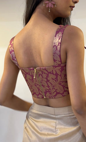 Mauve Brocade Corset