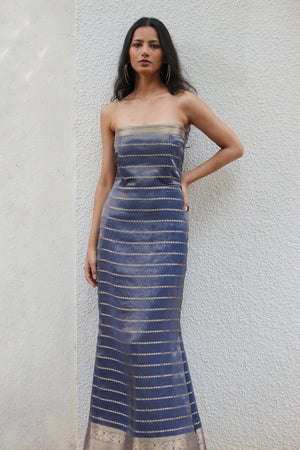 Midnight Blue Mermaid Corset Dress