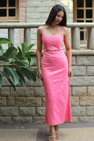 Blush Pink Bodycon Corset Dress