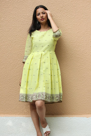 Limon Pleated Saree Dress