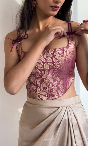 Mauve Brocade Corset