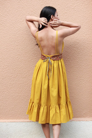 Mustard Plunge Dress