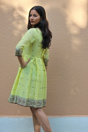 Limon Pleated Saree Dress