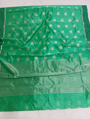 Green Lotus Silk Saree