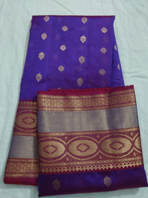 Purple Butta Silk Saree