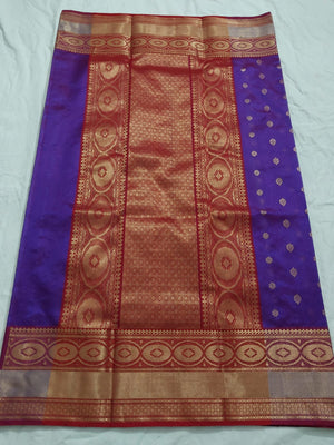 Purple Butta Silk Saree