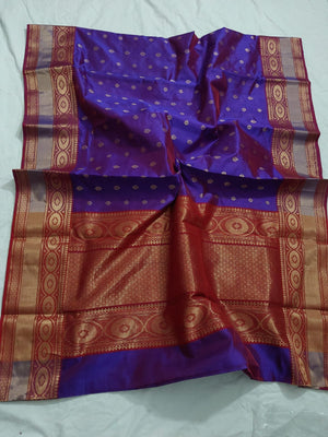Purple Butta Silk Saree
