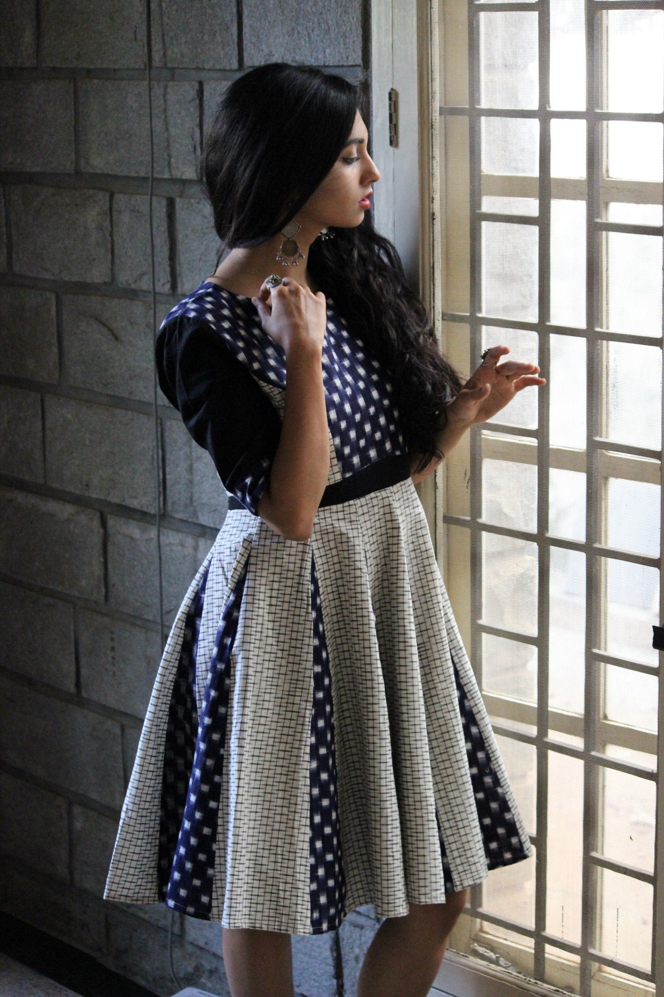 Fit and Flare Dress in Ikat