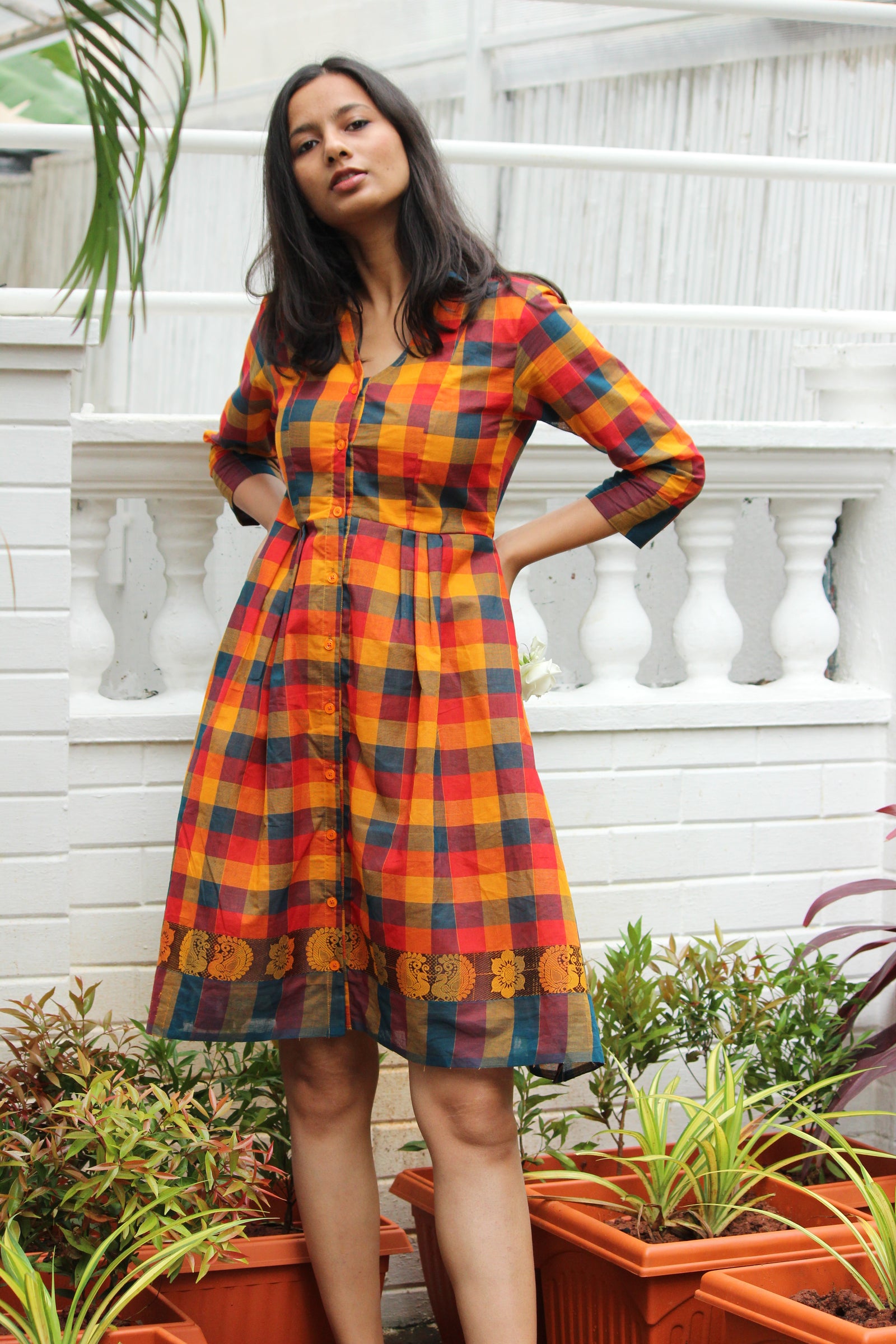 Gingham Shirt Dress