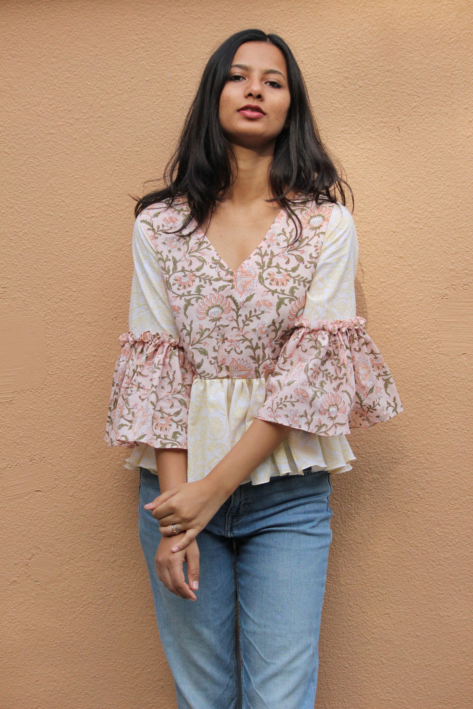 Floral Flounce Top
