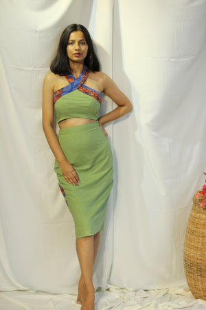 Pista Halter Top And Pencil Skirt By TAMASQ