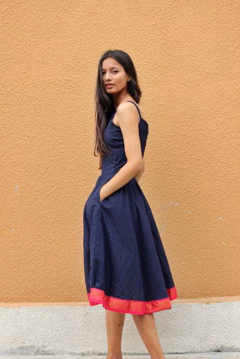 Navy and white 2024 sundress