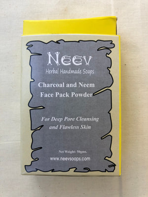 Charcoal and Neem Face Pack Powder By Neev