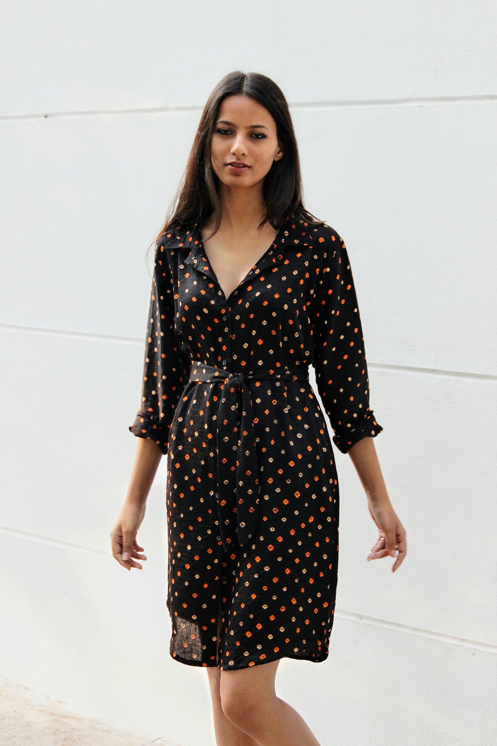 Bandhani Shirt Dress By Mogra Designs