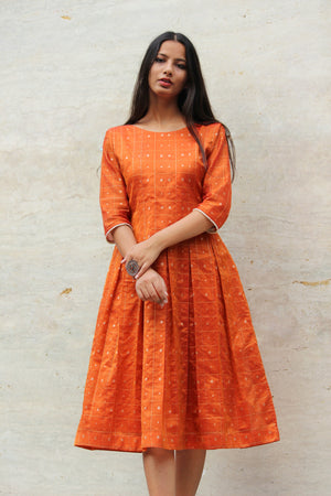Margarita Silk Brocade Dress