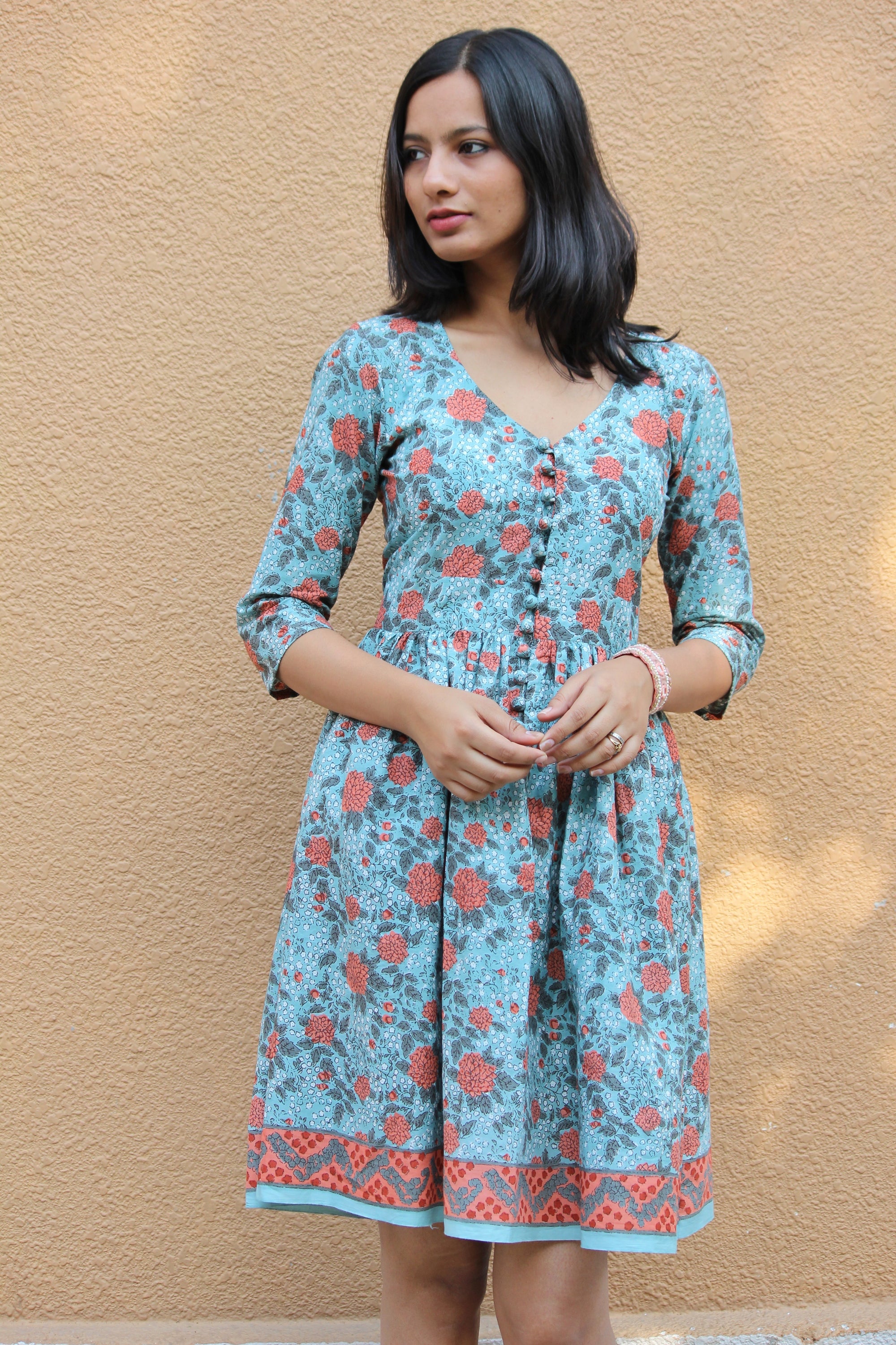 Blue Orchid Printed Dress