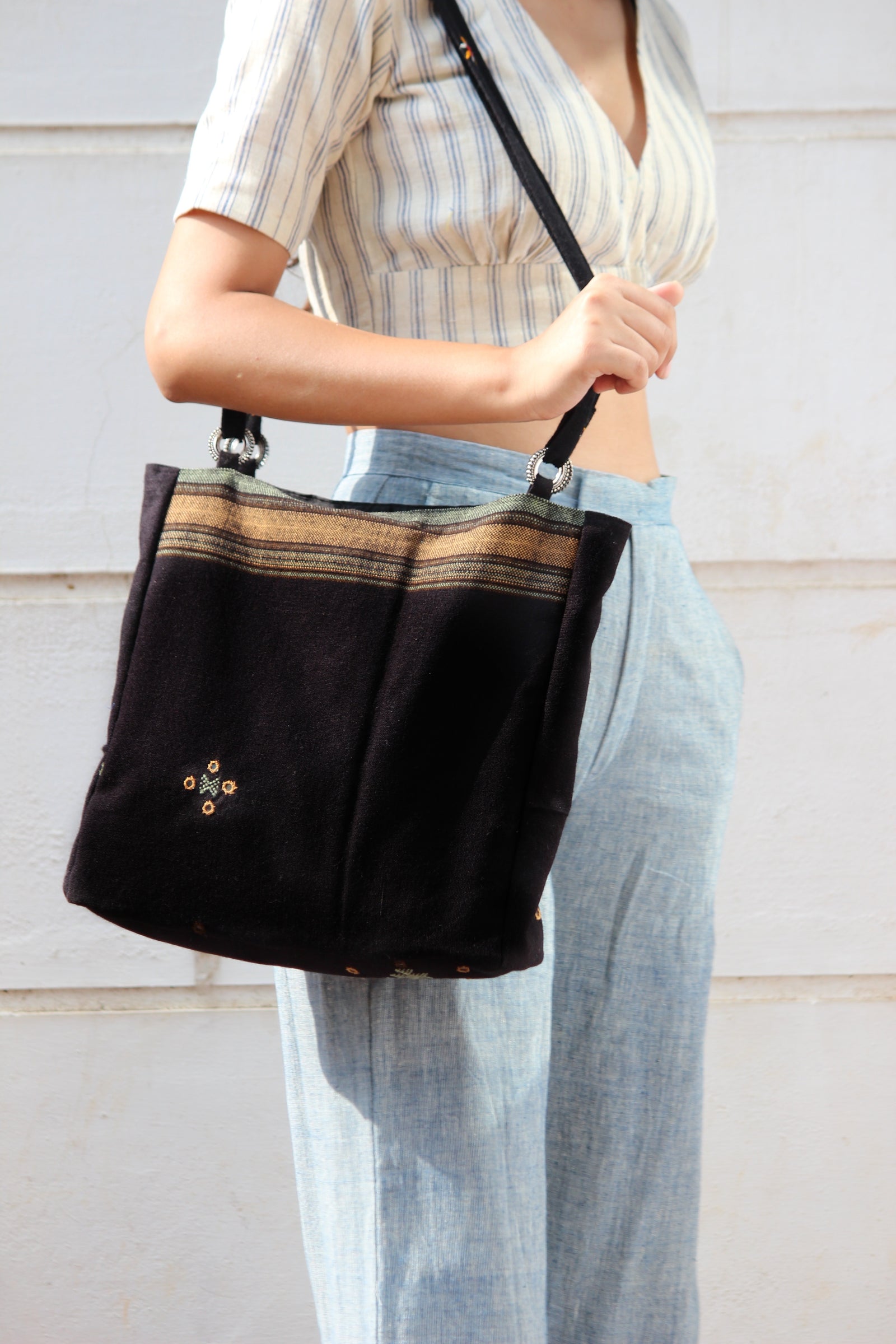 Hobo Bold Black Shoulder Bag