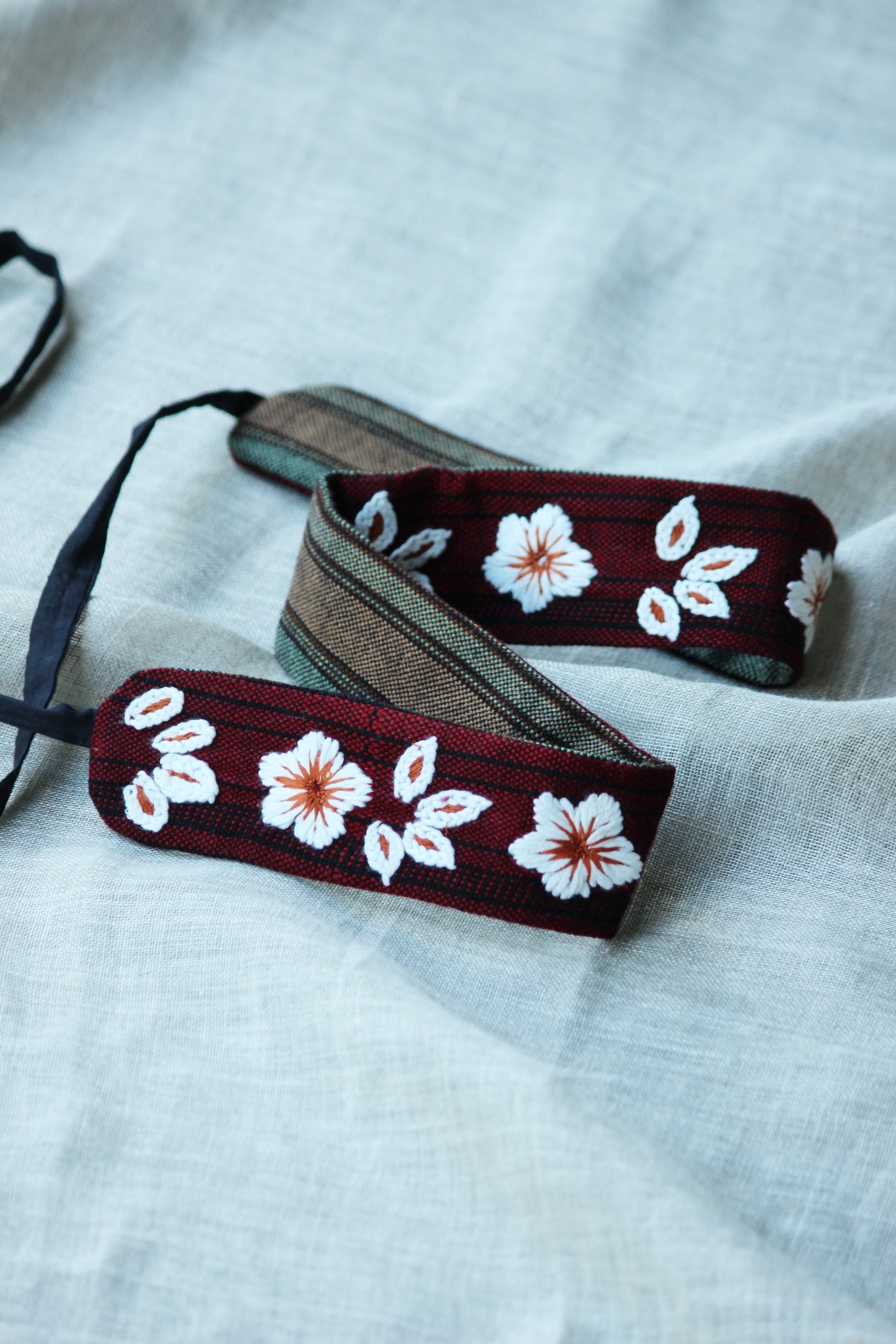Hibiscus Hand Embroidered Waist Belt By Qurcha