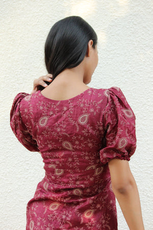 Malibu Embroidered Silk Dress