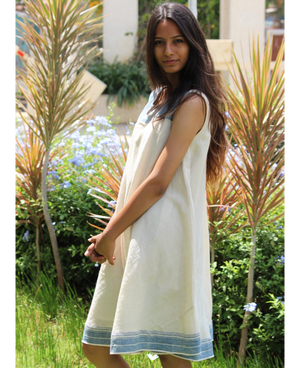 Kala Cotton Seacoast Yoke Swing Dress by Mogra Designs