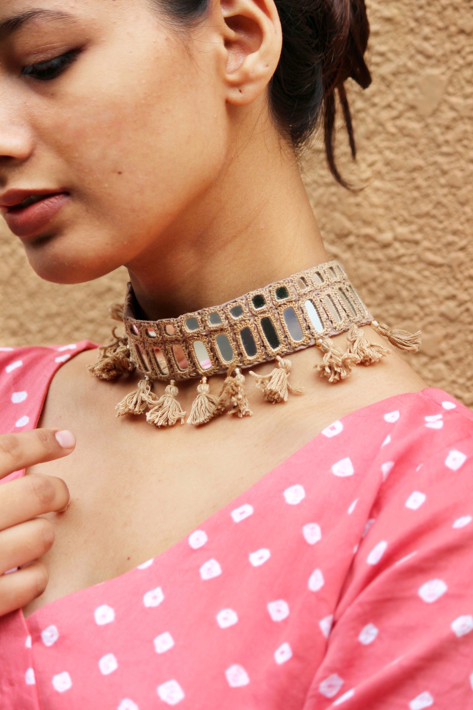 Kutchi Mirror Work Choker By Qurcha