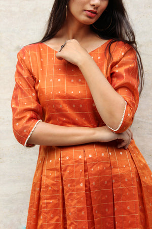 Margarita Silk Brocade Dress