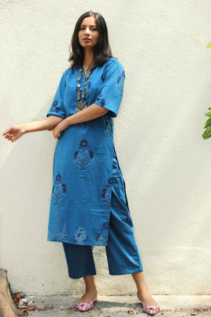 Gulzar Dress Over Pants Set - Mogra Designs