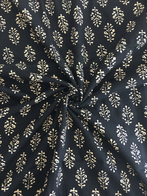 Hand Block Printed Fern Top