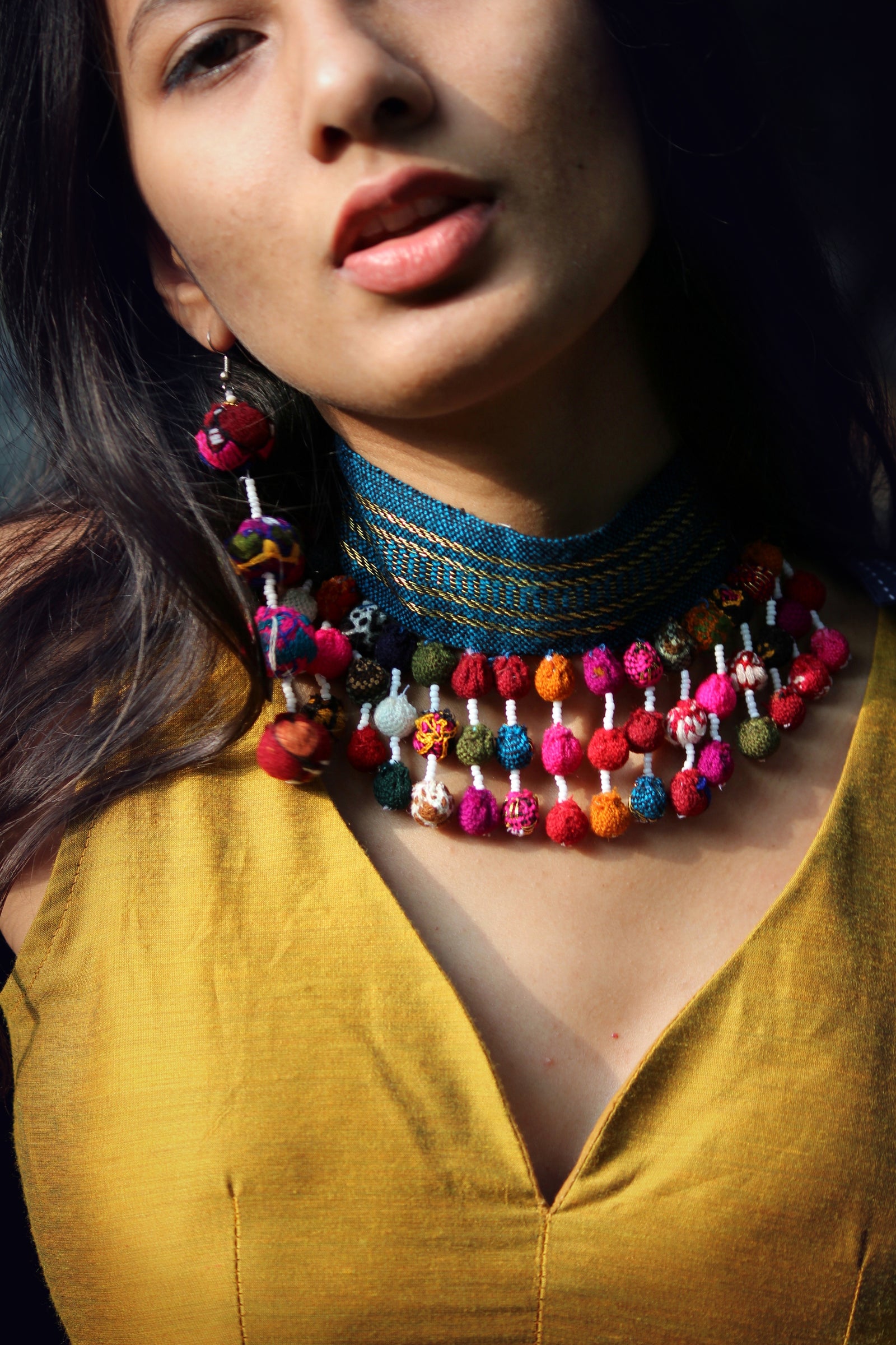 Firozi Bohemian Choker By Qurcha