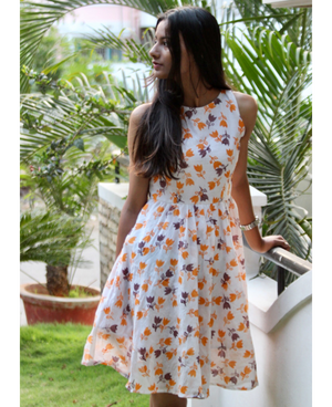 Floral dress cotton shop on