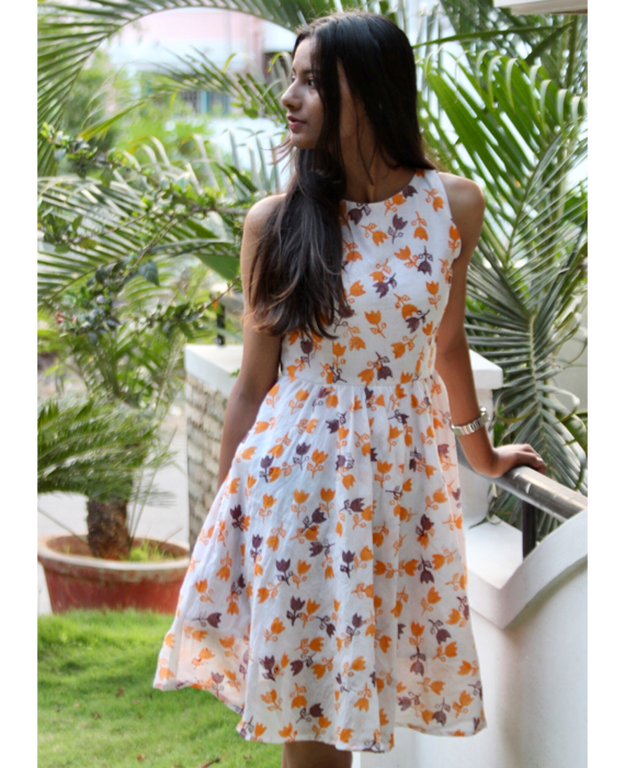 Floral print cotton dresses best sale